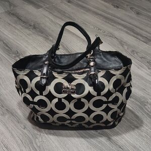 Coach Signature BLK/GRY Madison Tote
